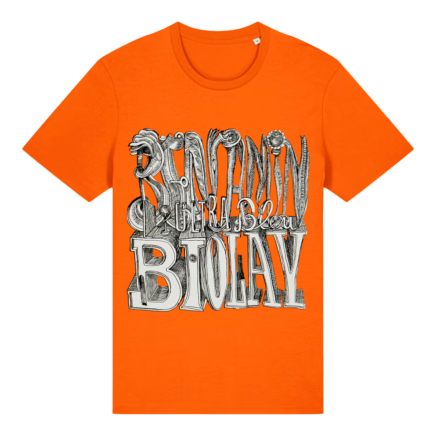 T-shirt Orange "L'ultrableu"
